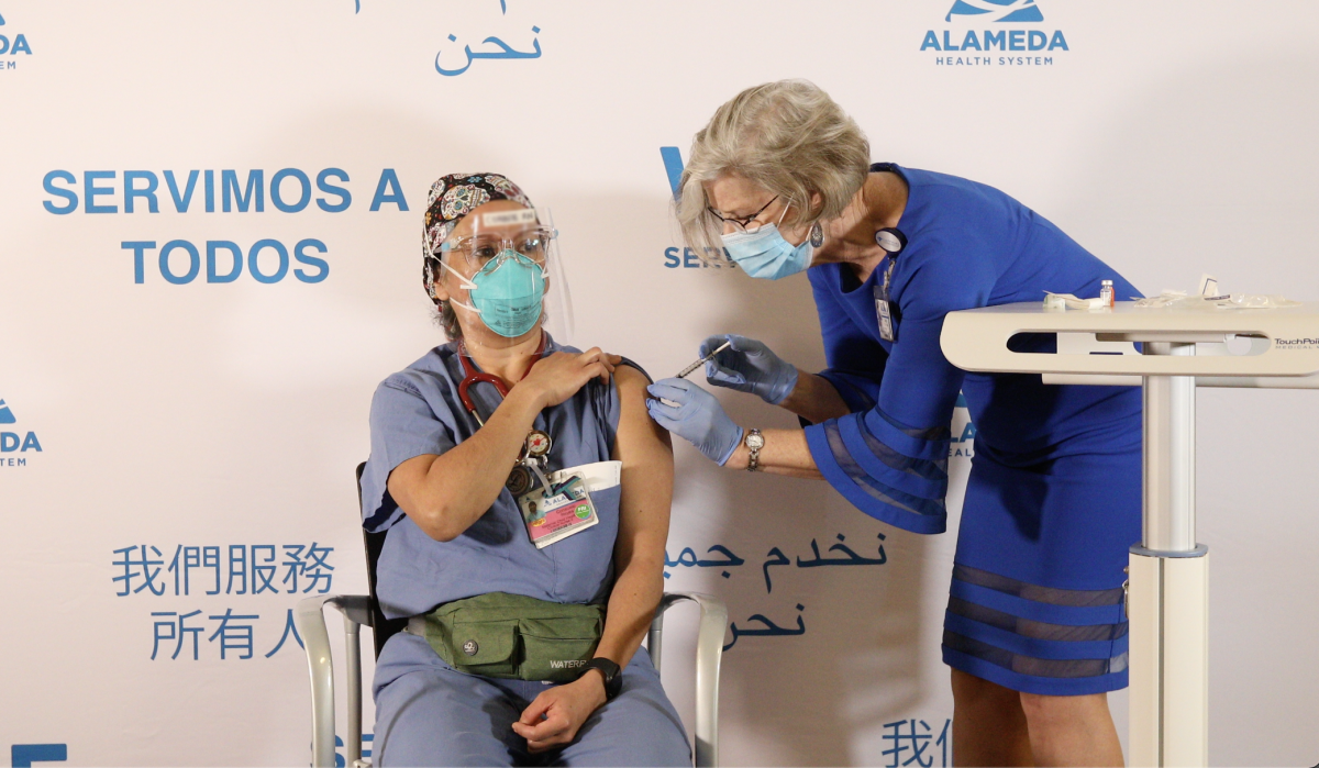 Alameda Health System’s Frontline Workers Receive the COVID19 Vaccine