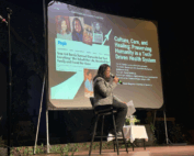 Sambo Ly talking at conference