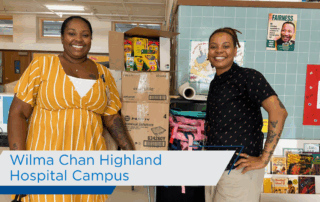 AHS Building Healthier Communities 2026 Wilma Chan Highland Hospital Campus Backpack Drive